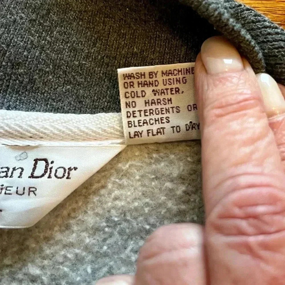 Christian Dior Monsieur Zip Up Sweatshirt Sweater - Vintage - Large - Picture 4 of 10